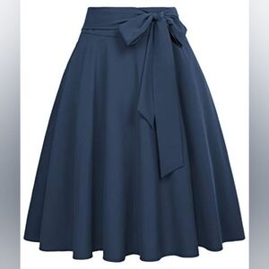 Chic Blue A-Line Women's Skirt